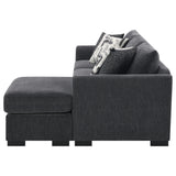Storey Upholstered Sleeper Sectional Chaise - Dark Grey