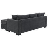 Storey Upholstered Sleeper Sectional Chaise - Dark Grey