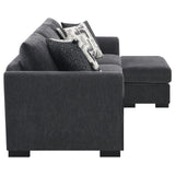 Storey Upholstered Sleeper Sectional Chaise - Dark Grey
