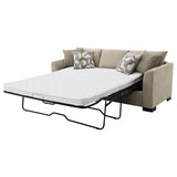 Storey Upholstered Sleeper Sectional Chaise Sofa Camel