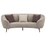 Ellorie 2-Piece Curved Sofa Set in Beige Chenille