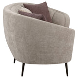 Ellorie 2-Piece Curved Sofa Set in Beige Chenille