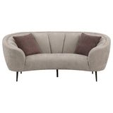 Ellorie 2-Piece Curved Sofa Set in Beige Chenille