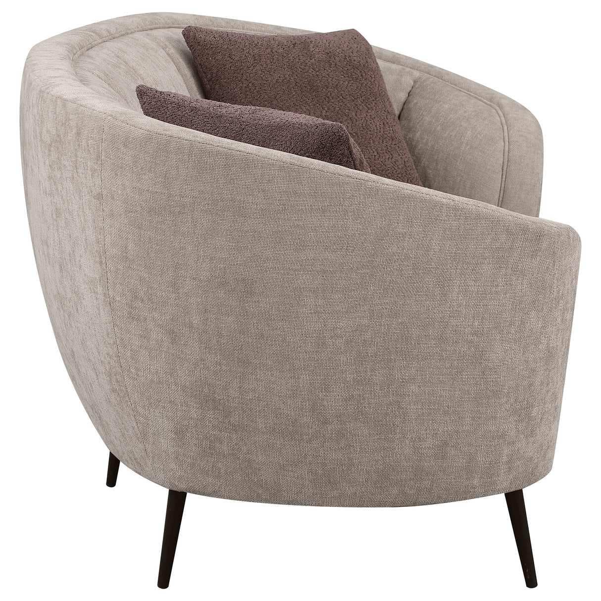 Ellorie 2-Piece Curved Sofa Set in Beige Chenille