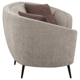 Ellorie 2-Piece Curved Sofa Set in Beige Chenille