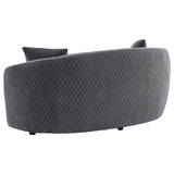 Brookside 2-Piece Velvet Sofa Set in Dark Grey