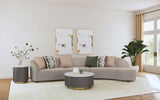 Fayette Upholstered Armless Chair Greige