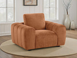 Burnett Chenille Upholstered Accent Chair - Burnt Orange