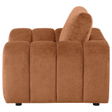 Burnett Chenille Upholstered Accent Chair - Burnt Orange