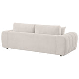 Burnett Chenille Upholstered Wide Arm Sofa Ivory