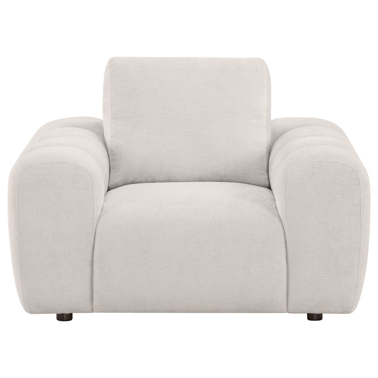 Burnett Chenille Upholstered Accent Chair in Ivory