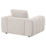 Burnett Chenille Upholstered Accent Chair in Ivory