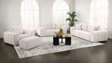 Burnett Chenille Upholstered Accent Chair in Ivory