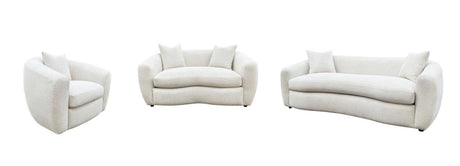 Isabella Fabric Upholstered Loveseat in Sand