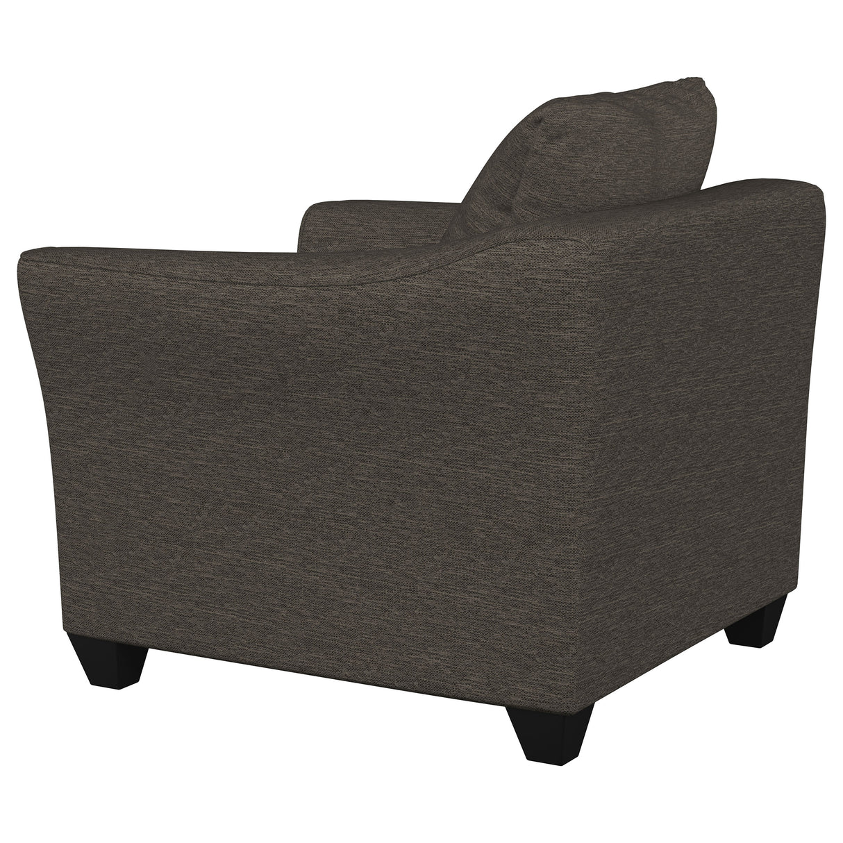 Salizar Upholstered Flared Arm Accent Chair in Charcoal Grey