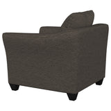Salizar Upholstered Flared Arm Accent Chair in Charcoal Grey