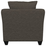 Salizar Upholstered Flared Arm Accent Chair in Charcoal Grey
