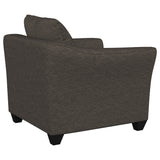Salizar Upholstered Flared Arm Accent Chair in Charcoal Grey
