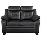 Finley Upholstered Tufted Loveseat Black