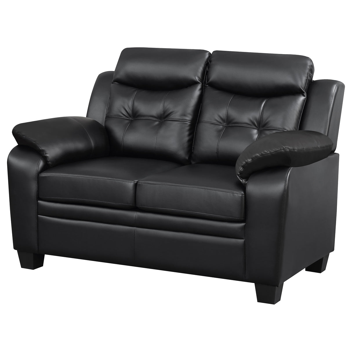 Finley Upholstered Tufted Loveseat Black