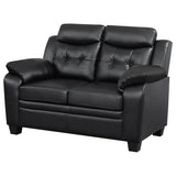 Finley Upholstered Tufted Loveseat Black