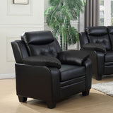 Finley Upholstered Tufted Accent Chair - Black