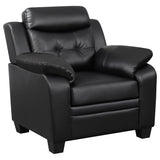 Finley Upholstered Tufted Accent Chair - Black