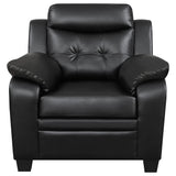 Finley Upholstered Tufted Accent Chair - Black