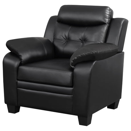 Finley Upholstered Tufted Accent Chair - Black