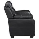 Finley Upholstered Tufted Accent Chair - Black