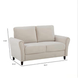 Patricia - Curved Arm Loveseat Sofa