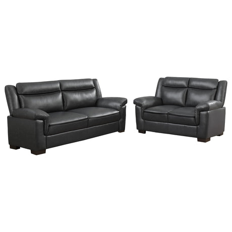 Arabella 2-Piece Upholstered Sofa Set in Grey
