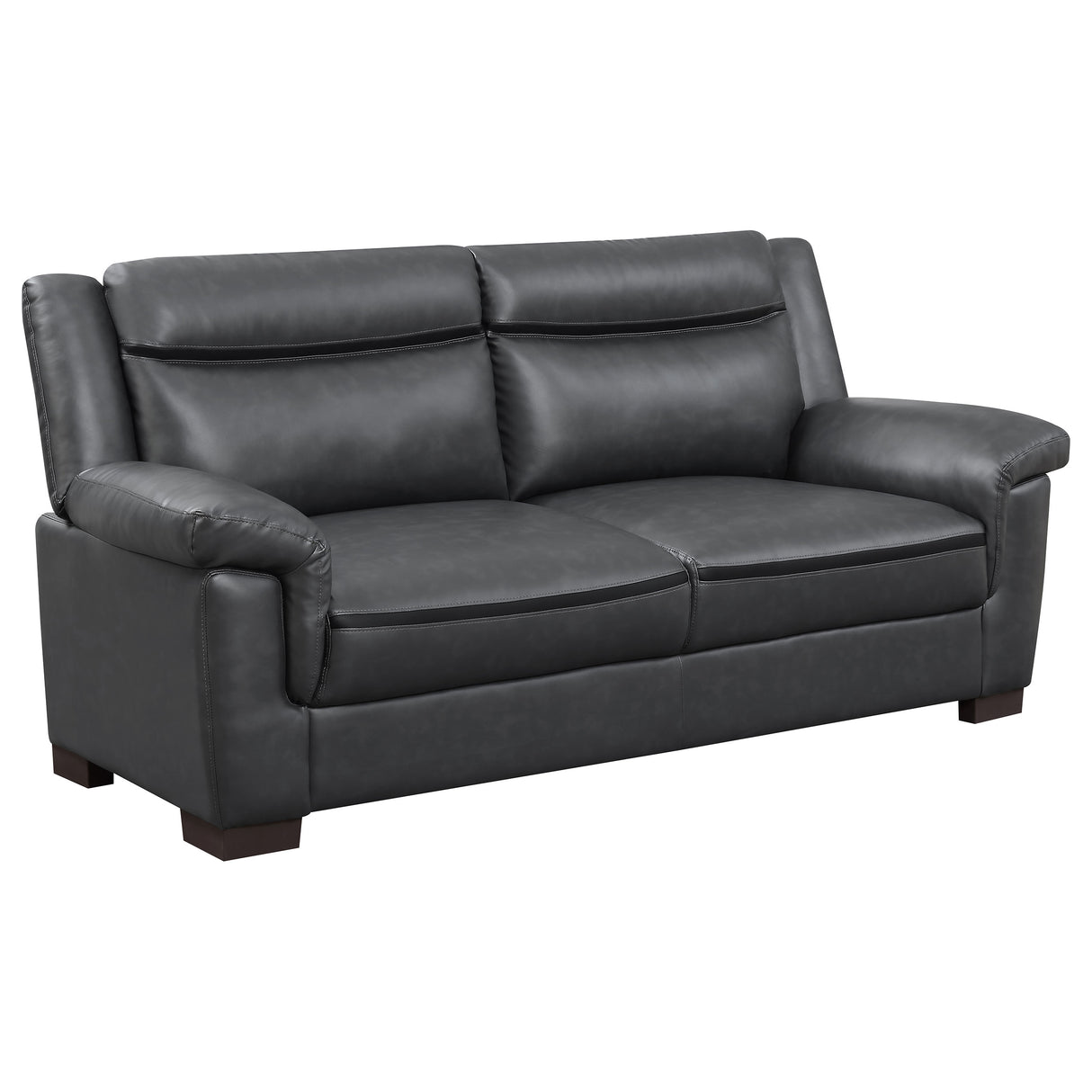 Arabella Upholstered Padded Arm Sofa in Grey
