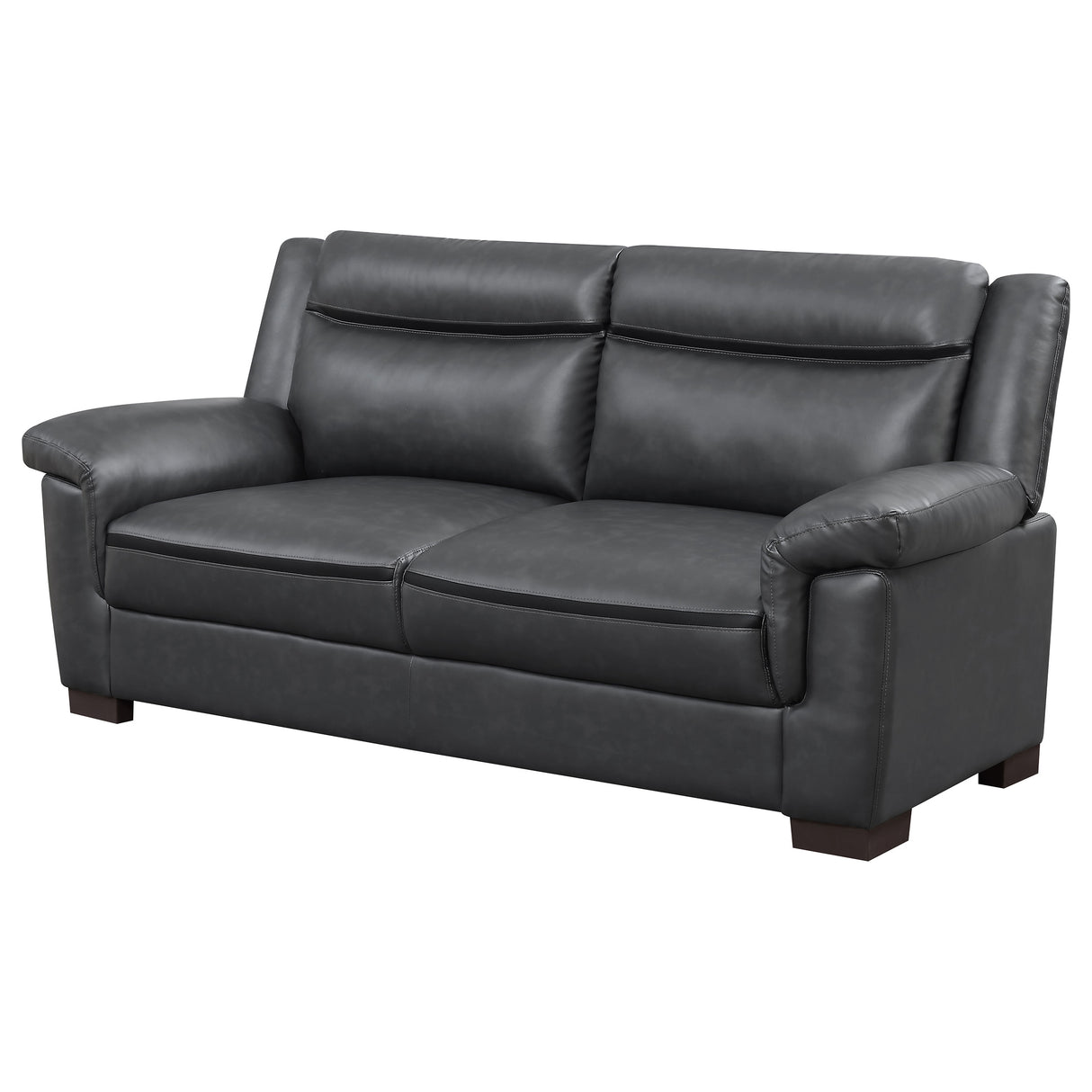 Arabella Upholstered Padded Arm Sofa in Grey