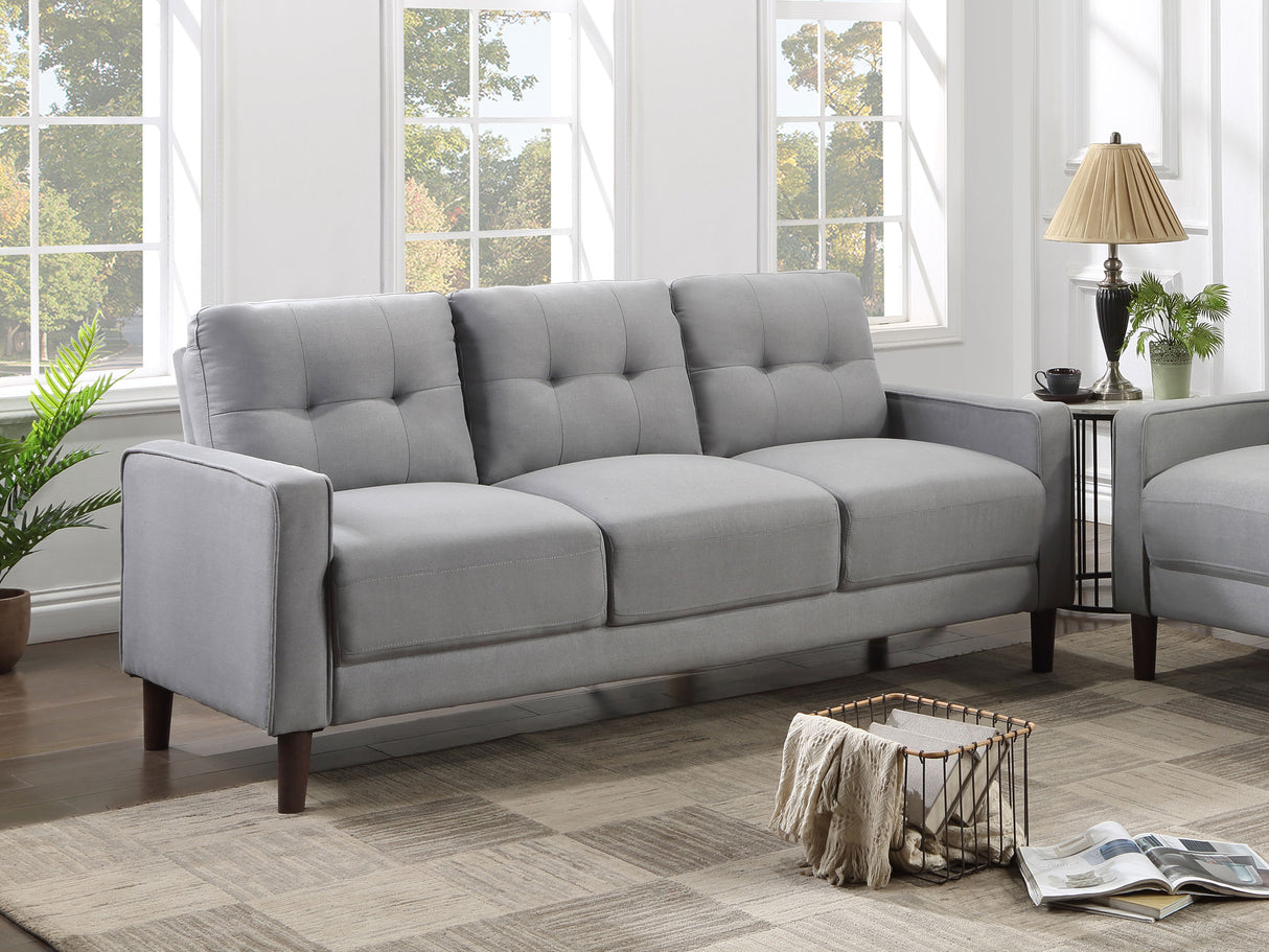 Bowen Upholstered Track Arm Tufted Sofa - Grey