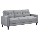Bowen Upholstered Track Arm Tufted Sofa - Grey
