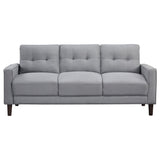 Bowen Upholstered Track Arm Tufted Sofa - Grey