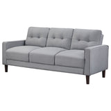 Bowen Upholstered Track Arm Tufted Sofa - Grey