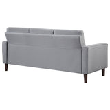 Bowen Upholstered Track Arm Tufted Sofa - Grey