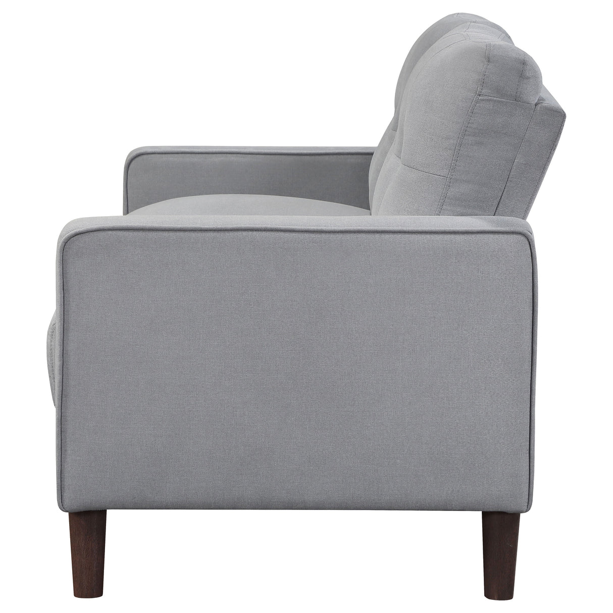 Bowen Upholstered Track Arm Tufted Loveseat, Grey