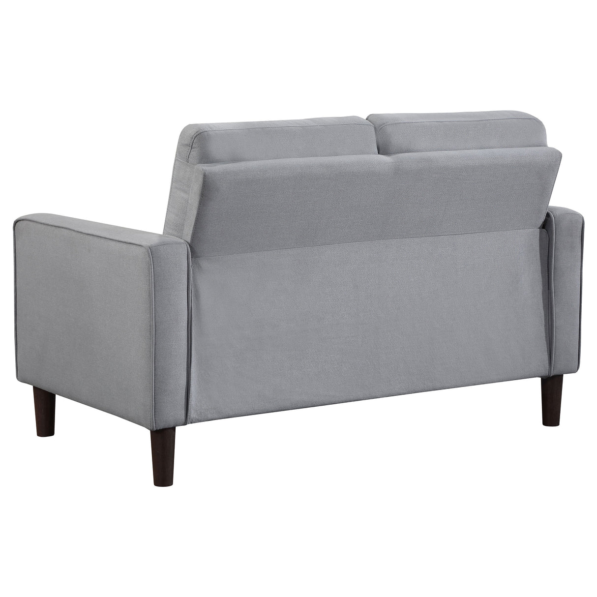 Bowen Upholstered Track Arm Tufted Loveseat, Grey