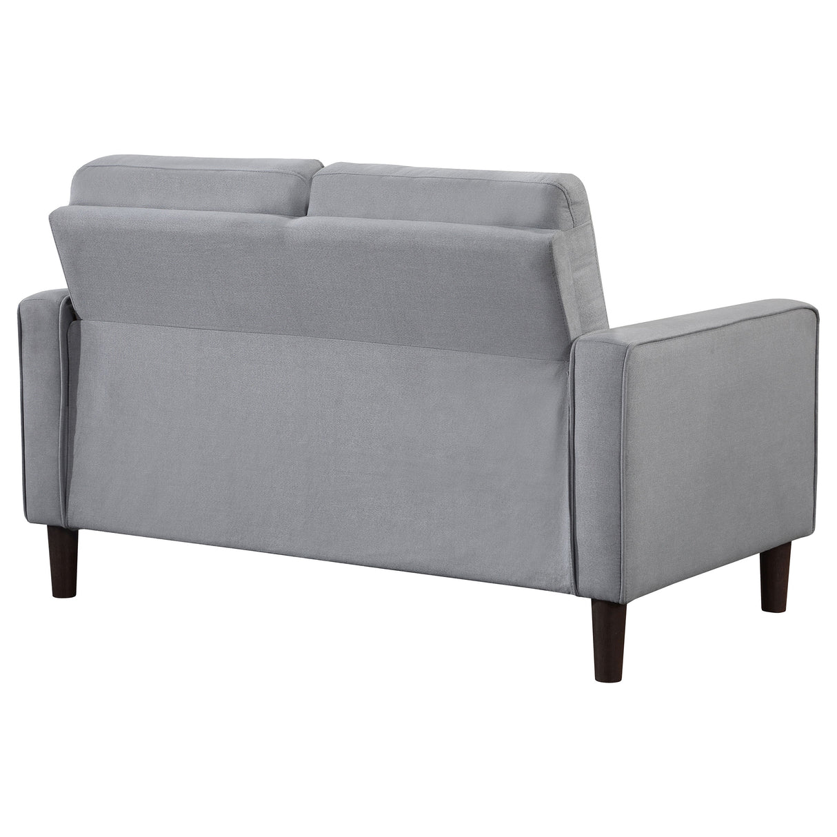 Bowen Upholstered Track Arm Tufted Loveseat, Grey