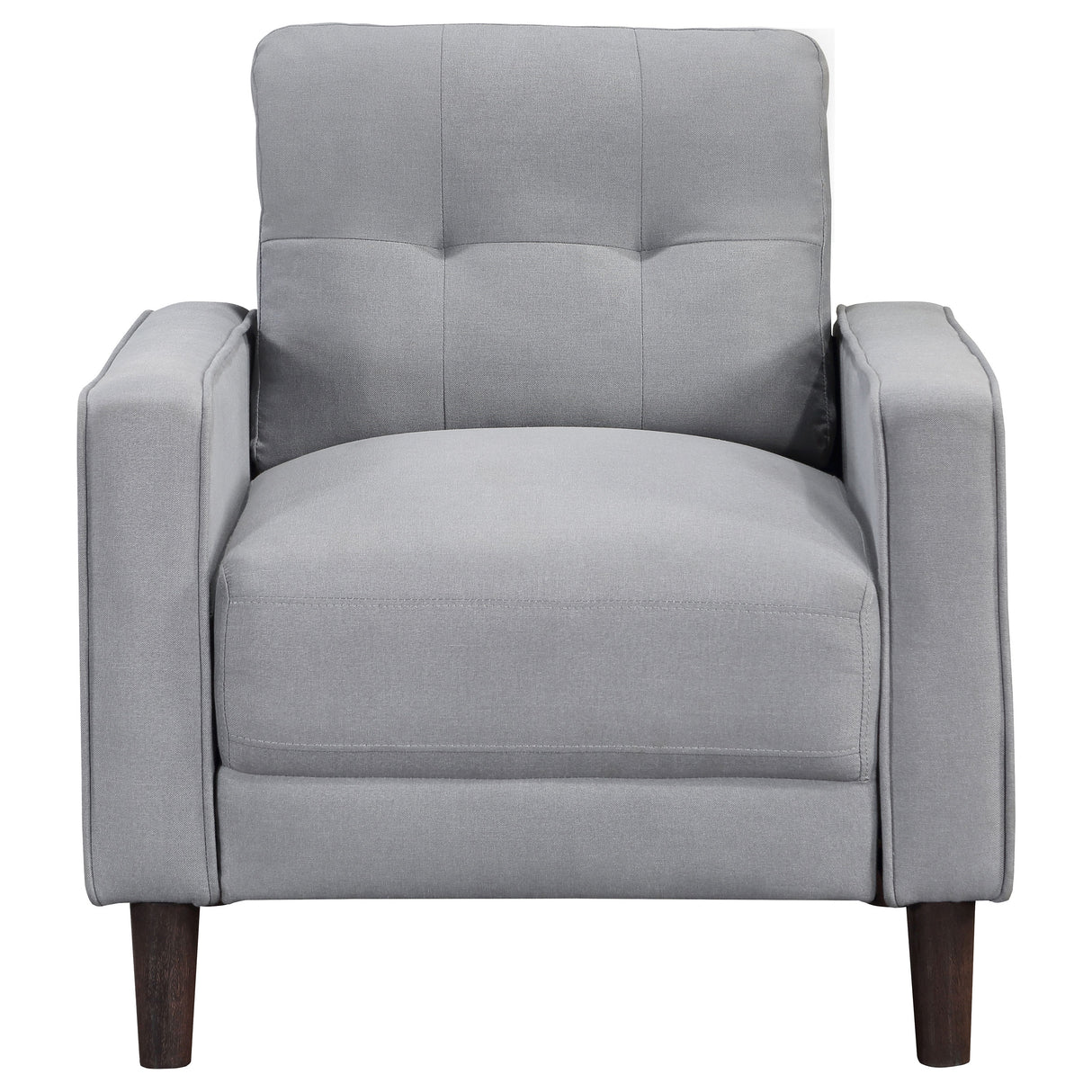 Bowen Upholstered Track Arm Tufted Accent Chair, Grey