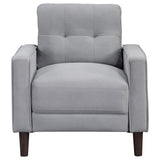 Bowen Upholstered Track Arm Tufted Accent Chair, Grey