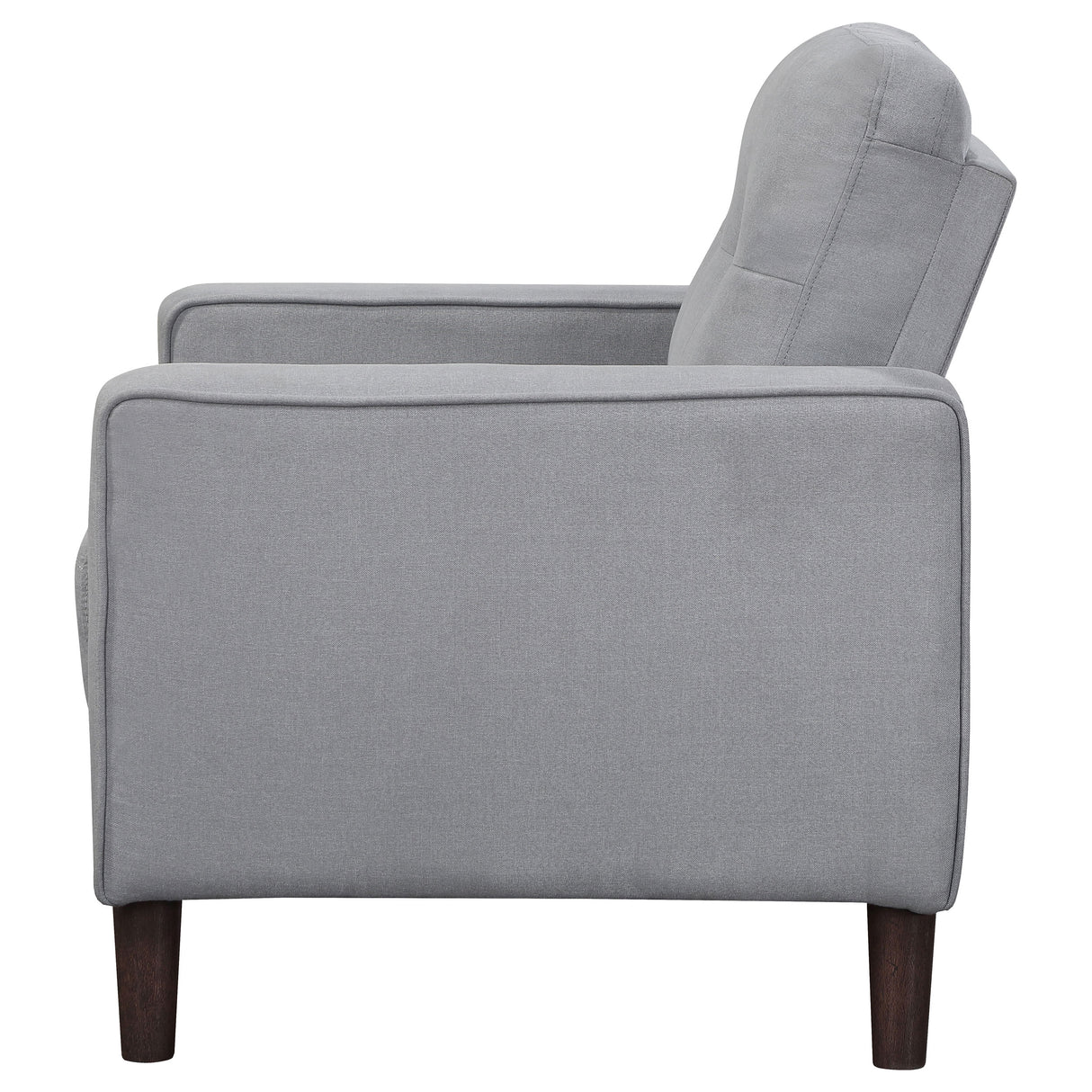 Bowen Upholstered Track Arm Tufted Accent Chair, Grey