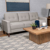 Bowen Upholstered Track Arm Tufted Sofa in Beige