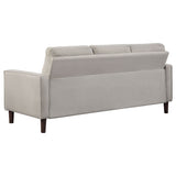 Bowen Upholstered Track Arm Tufted Sofa in Beige