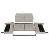 Bowen Upholstered Track Arm Tufted Loveseat in Beige