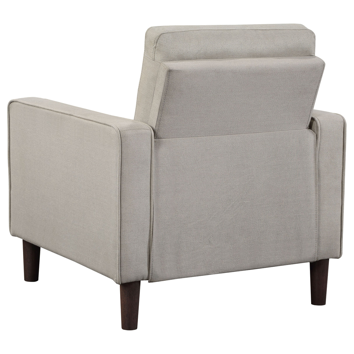 Bowen Upholstered Track Arm Tufted Accent Chair in Beige