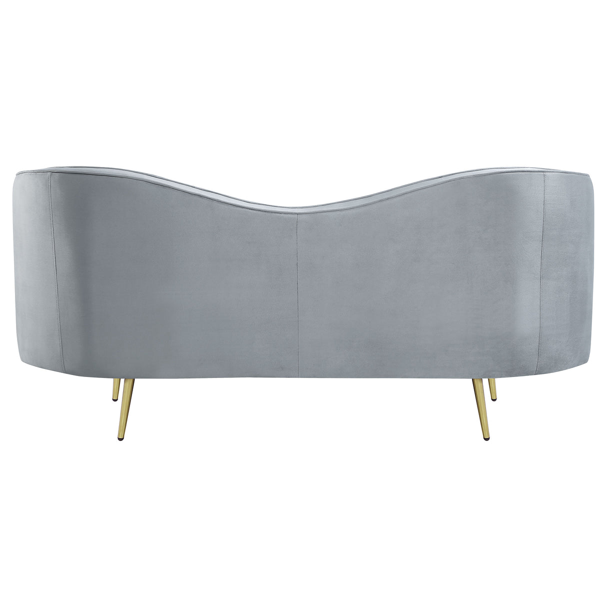 Sophia 2-Piece Channel Tufted Sofa Set, Grey Velvet